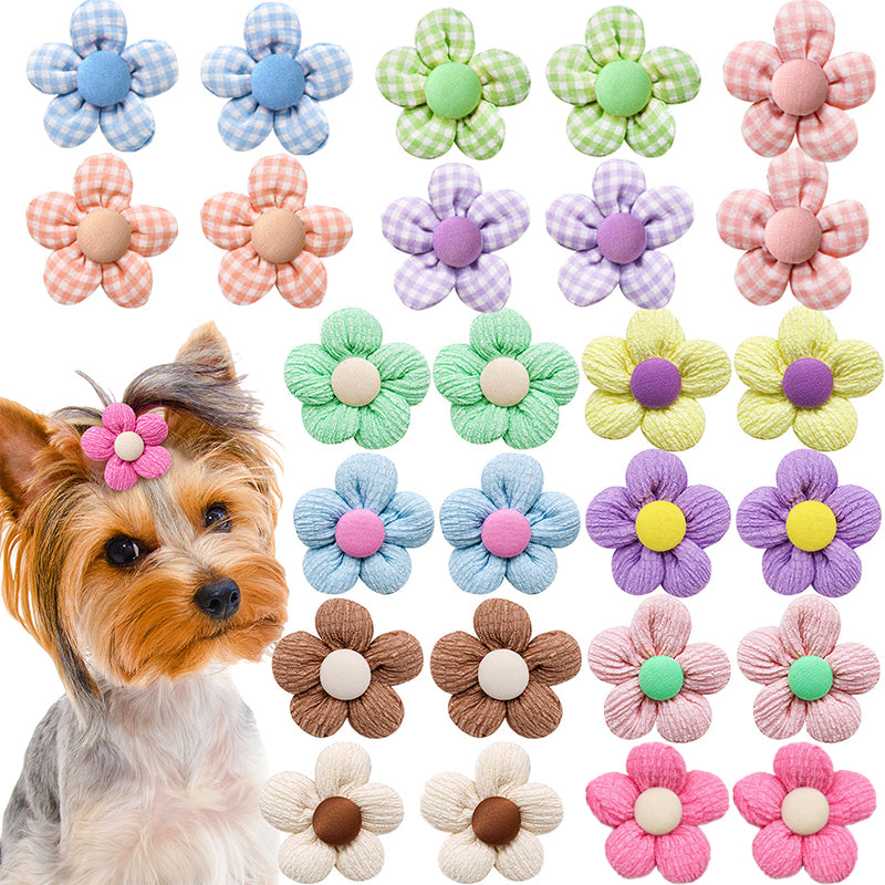 Dog Flowers Hair Tie