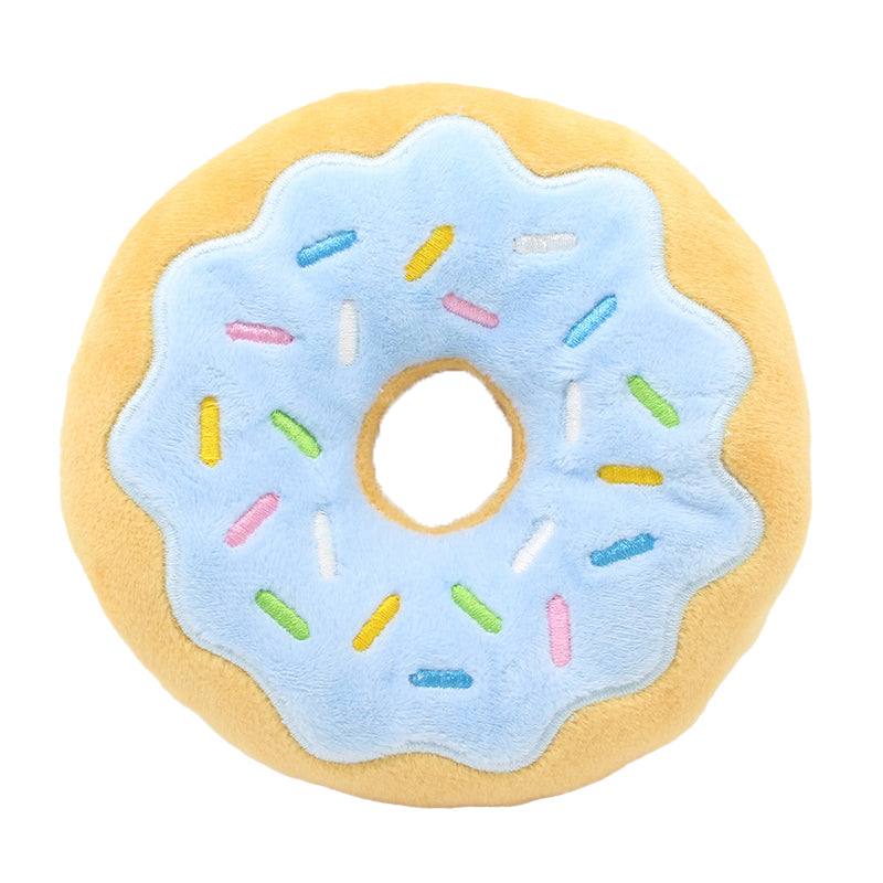Pet Plush Doughnut Chew Toy