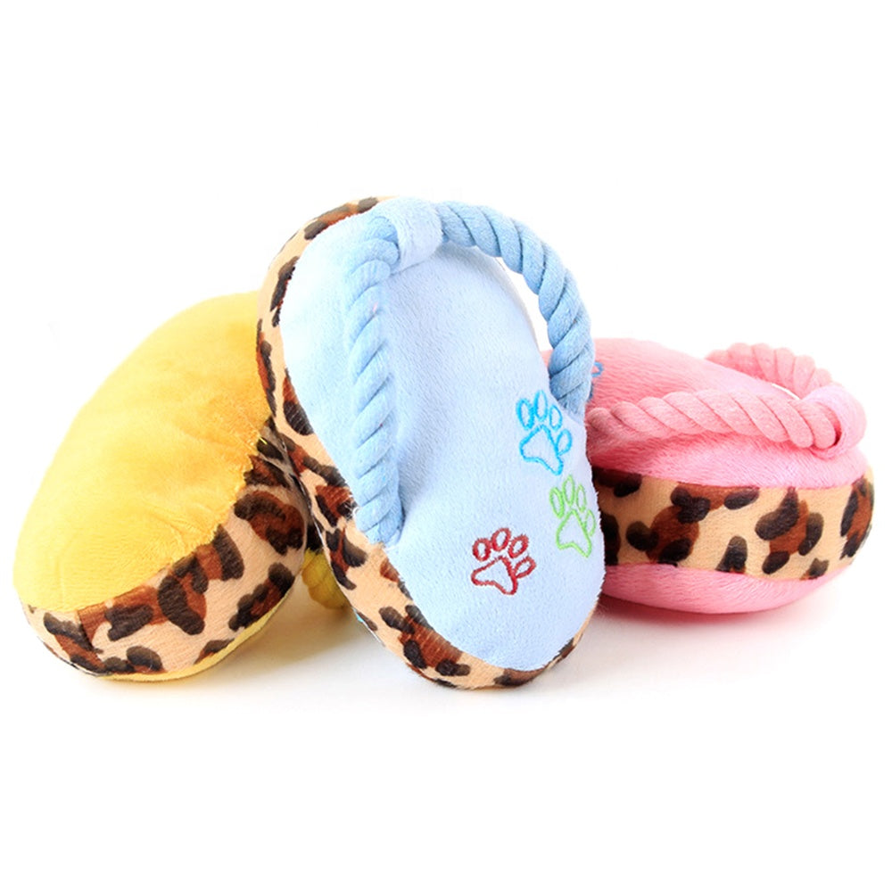 Flipflop Dog Plush Chew Toy