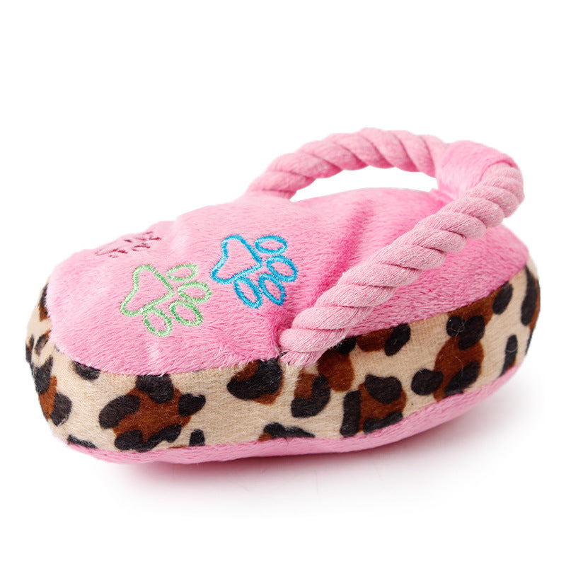 Flipflop Dog Plush Chew Toy