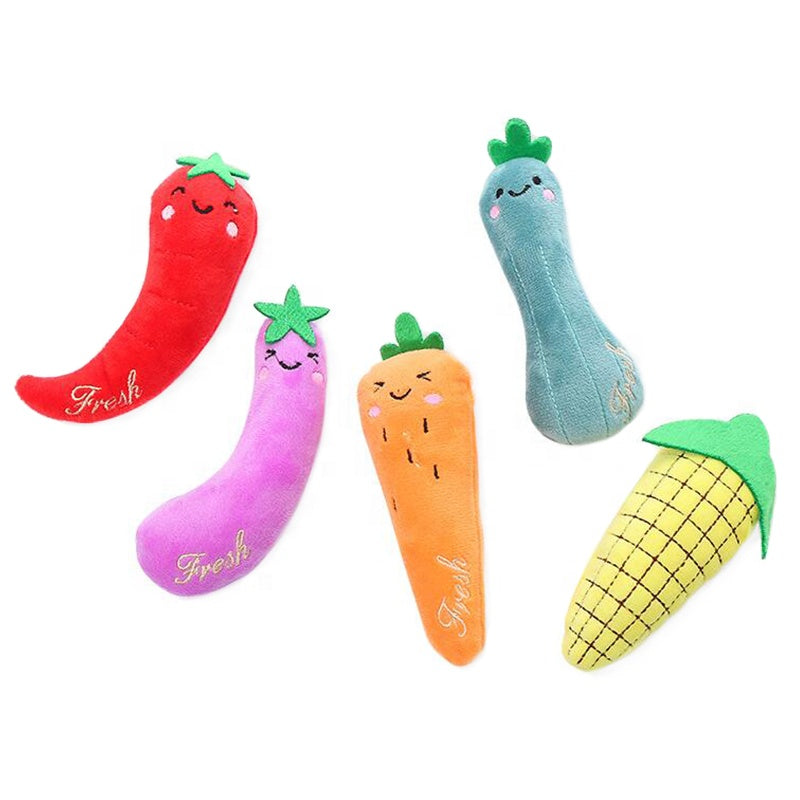 Cartoon Vegetable Pet Toy